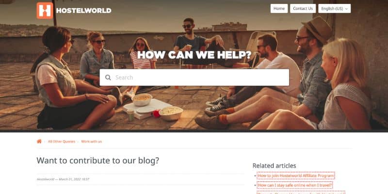 Hostelworld homepage | travel blogs accepting guest posts